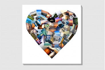 Heart Collage Canvas